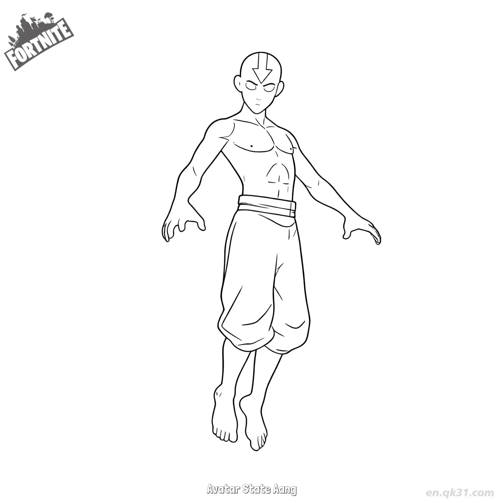 免费 神通状态安昂 02简笔画 素描 涂鸦 - 免费可打印堡垒之夜 下载PDF 简笔画涂色页
